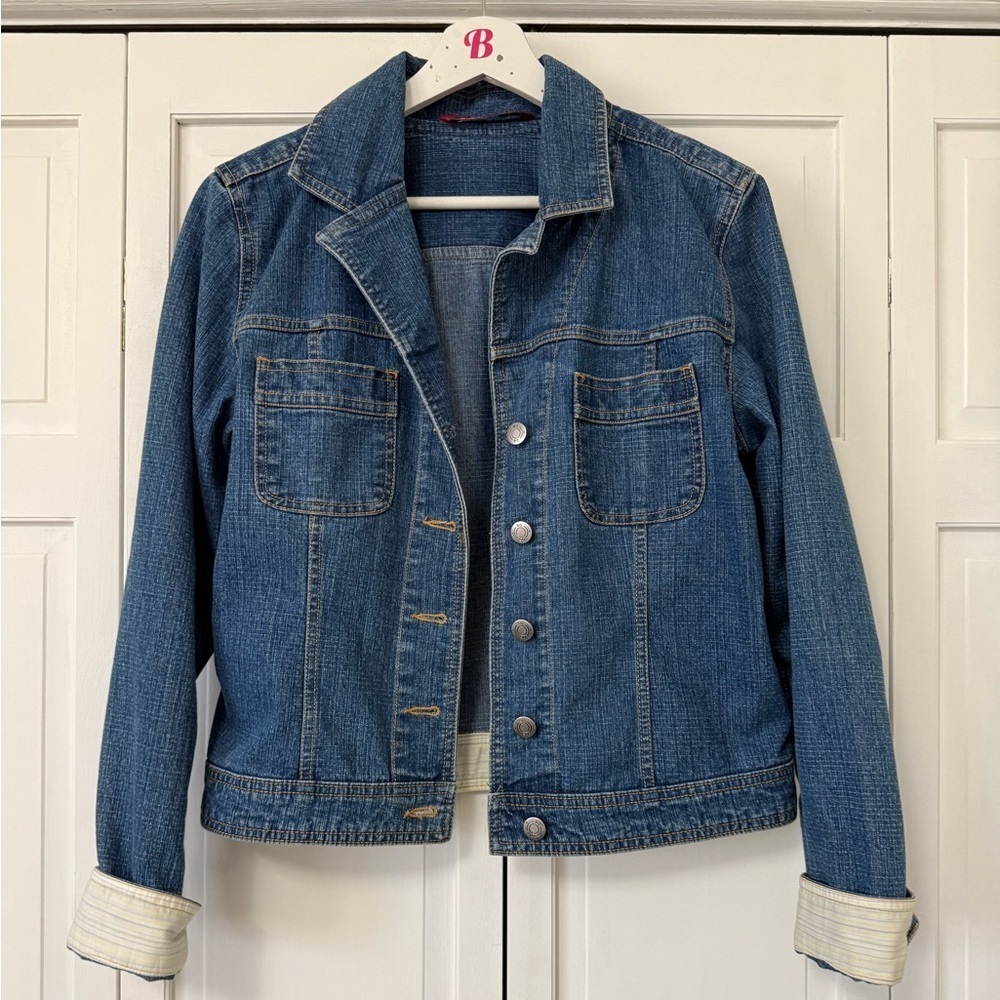 Y2K SO Classic Blue Denim Jacket Minimalist Contemporary